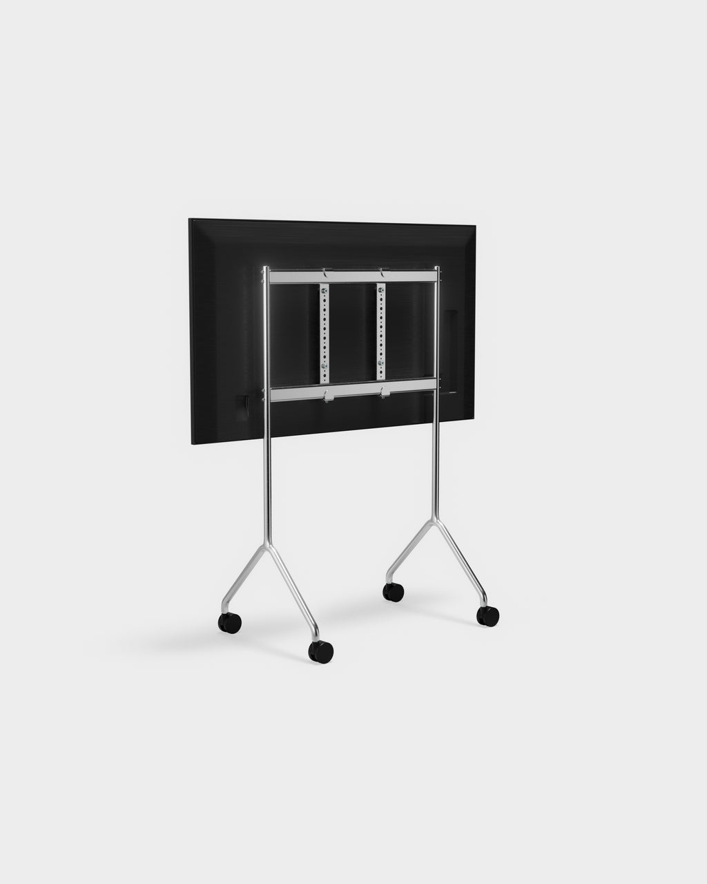 Pedestal Moon Light TV Stands 020 Chrome