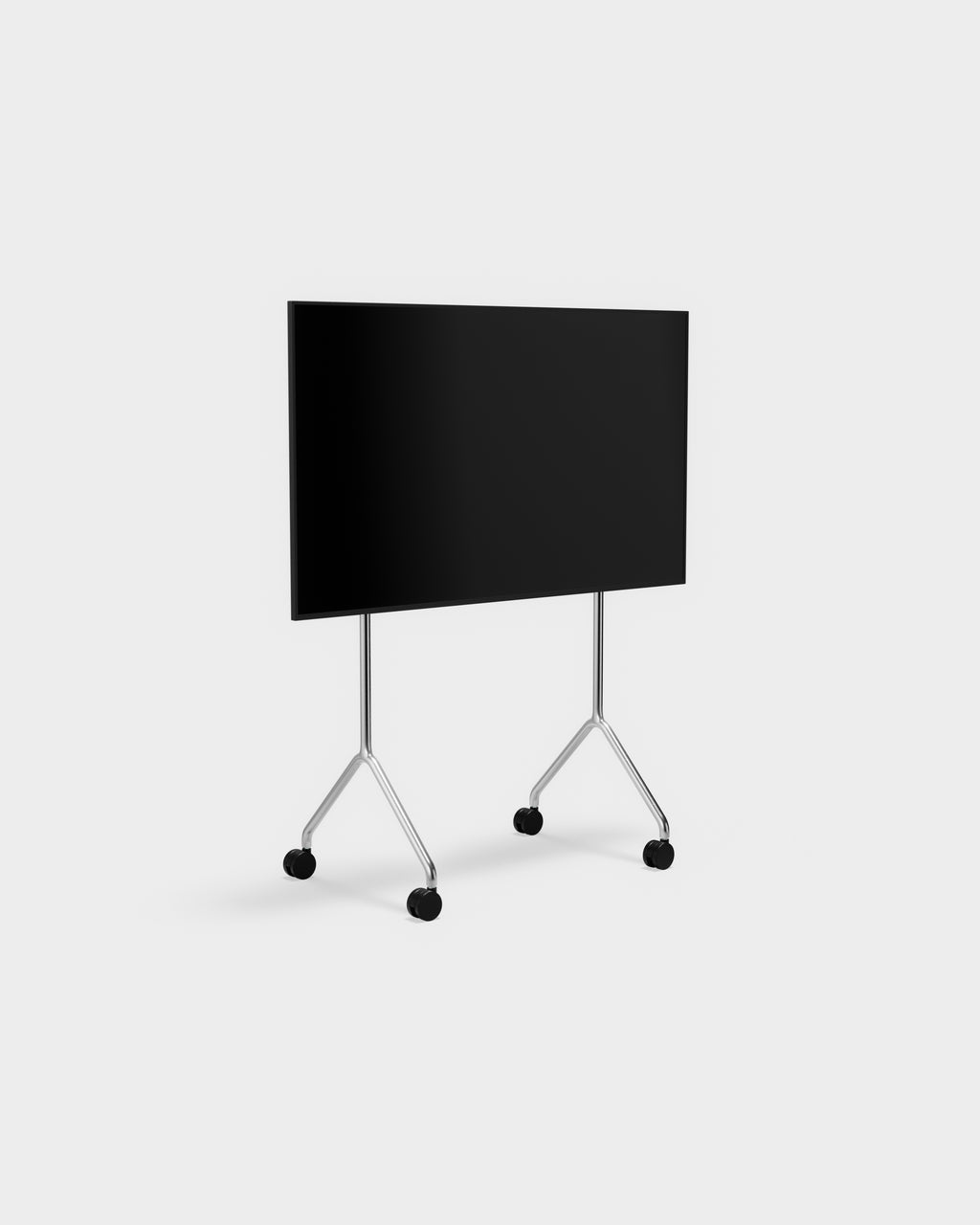Pedestal Moon Light TV Stands 020 Chrome