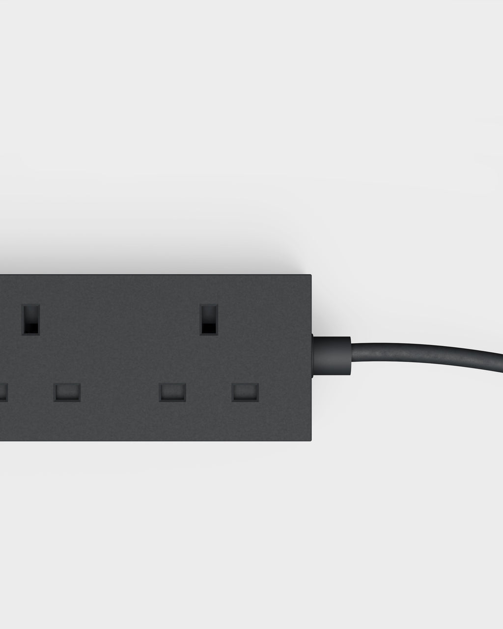 Pedestal Power Bar 2 metres UK Power Bar 001 Charcoal