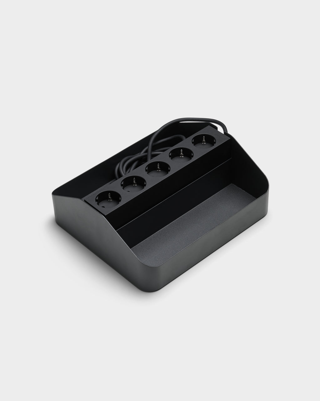 Pedestal Power Beam Tray Double Power Accessories 001 Charcoal