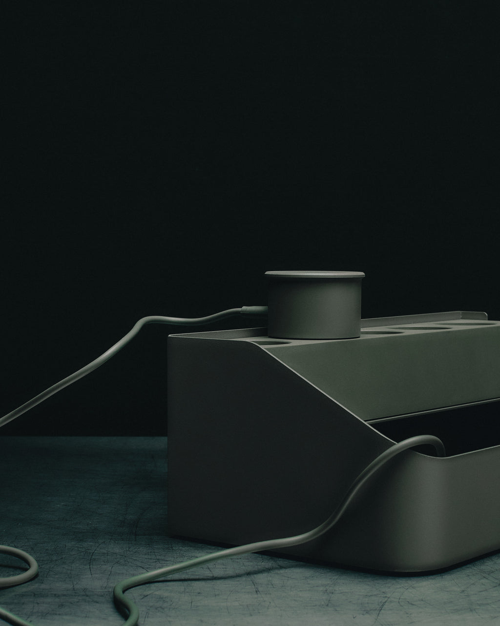 Pedestal Power Beam Tray Double Power Accessories 019 Mossy Green