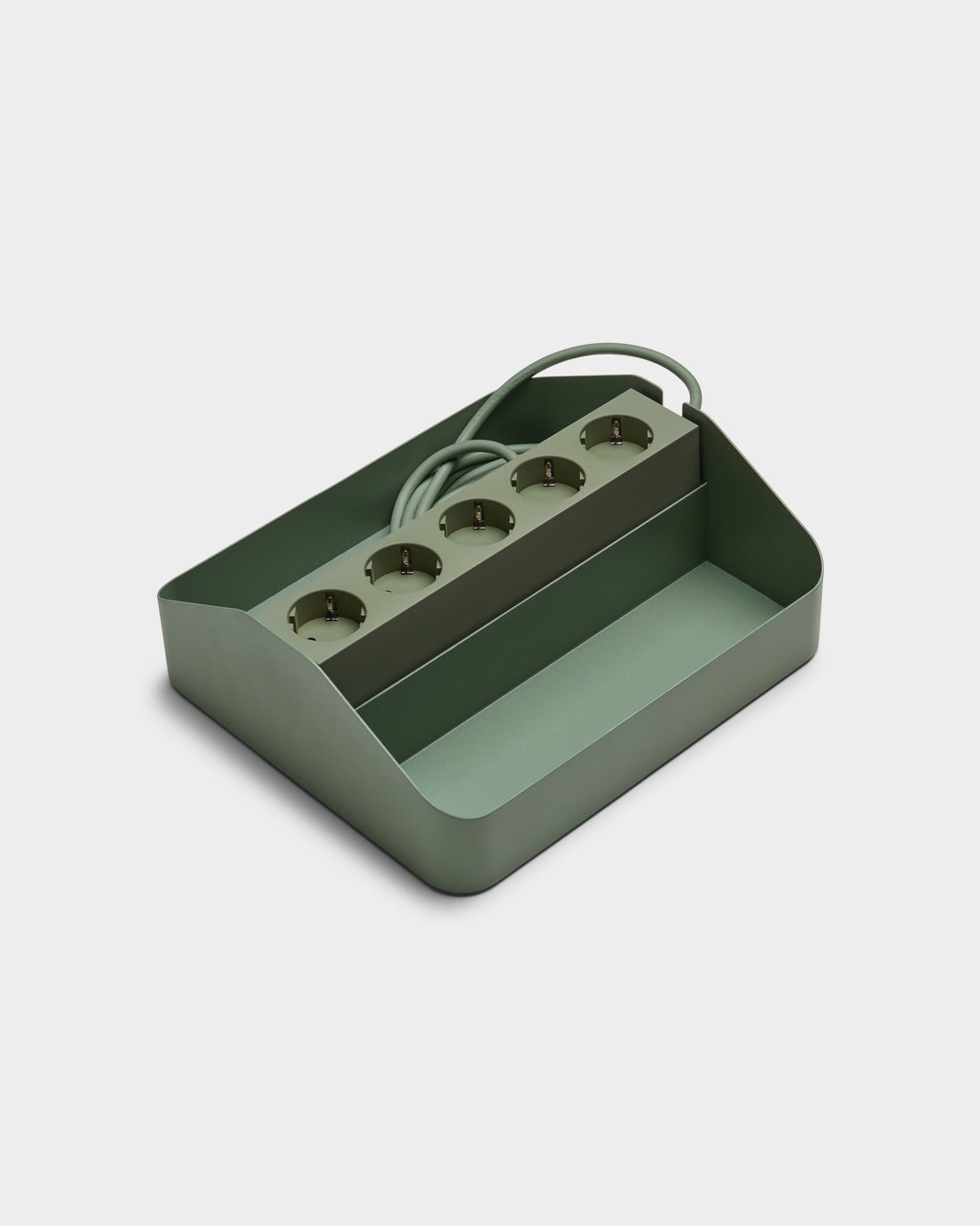 Pedestal Power Beam Tray Double Power Accessories 019 Mossy Green